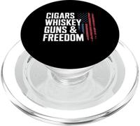 Cigarros Whiskey Guns and Freedom Camiseta Cigarros PopSockets PopGrip para MagSafe