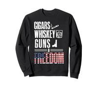Cigars Whiskey Guns & Freedom Shirt - Camisa para beber whisky Sudadera