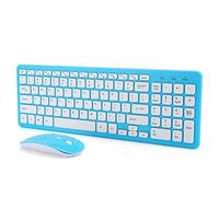 cigemay - Juego de Teclado de ratón inalámbrico, combinación de Teclado y ratón Ultrafino, Simple y Elegante, Juego de Escritorio para Ordenador portátil, portátil, Micro Receptor de 3