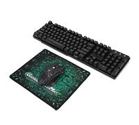 cigemay Juego de Teclado y Mouse para Juegos, Juego de Teclado y Mouse para Juegos con Carga inalámbrica T3, Teclado y Mouse Coloridos y Luminosos, 6 Botones libremente Ajustables