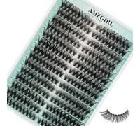 Ciglia Cluster DIY Extension 280pcs sinistra e destra Ciglia individuali 50D D Curl Cluster estensione Ciglia per l'auto-applicazione, sottile banda Ciglia occhio di Gatto (50D, 9-18mm Mix)