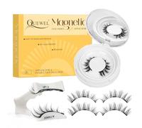 Ciglia Finte Magnetiche Naturali, Ciglia Finte Magnetiche riutilizzabili con applicatore, non c'è bisogno di colla magnetica per Ciglia QUEWEL facile da indossare e rimuovere （Set-L-1)