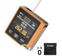 CIGMAN CD80 Medidor Láser 3 en 1 80m, Metro Láser con Cinta Métrica Digital, Pantalla LCD Retroiluminada, Batería Recargable 1000mAh, USB Tipo-C, Medición Multifunción
