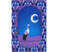 Cigogne au clair de lune - Carnet A5: Pages lignées