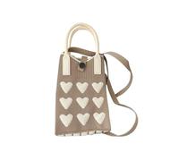 CIGPKLO Bolso De Ganchillo Bolso de punto reutilizable hecho a mano for mujer, bolso muñeca gran capacidad for teléfono(Khaki)