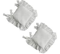 CIGPKLO Cuscino per Sedia Sospesa 2 uds. Almohadillas for sillas con Volantes for Comedor, Fundas for Cojines de Asiento Vintage Lazos, Cocina Antideslizante(Smoky Gray 2PCS,45x45 2pcs)