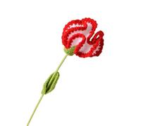 CIGPKLO Flores de Ganchillo Claveles de Ganchillo Hechos a Mano, Flores Tejidas a, Acabados for el Día la Madre y Aniversario(Gradient Red)