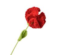 CIGPKLO Flores de Ganchillo Claveles de Ganchillo Hechos a Mano, Flores Tejidas a, Acabados for el Día la Madre y Aniversario(Red)