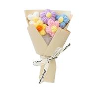 CIGPKLO Flores de Ganchillo Mini Ramo de Flores Punto, decoración Floral for Boda, Tejido a Mano en Crochet, for el hogar, Mesa, Escritorio, navideña(Yellow)