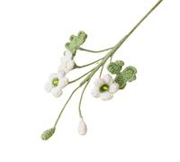 CIGPKLO Flores de Ganchillo Ramo de Crochet con Flores Punto, Falsas Capullo, decoración del hogar(White)