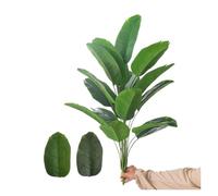 CIGPKLO Ramas Artificiales Plantas Artificiales Tropicales Grandes de 90 cm, árbol Ave del paraíso, Hojas plátano Falsas, Palmeras plástico for decoración hogar y el jardín(80cm 18leaves)