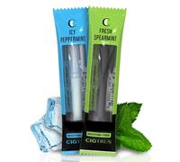 Cigtrus Inhalador de aire sin humo, sin tabaco, sin nicotina y no eléctrico, ayuda de alivio de fijación oral, barra de respiración de reemplazo de hábitos, paquete de 2 (menta ICY y menta fresca)
