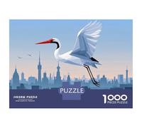 Cigüeña Blanca Puzle 1000pcs Cartón Ecológico para Niños +14 - Alta Definición Regalo Navidad Original 52x38cm/1000pcs
