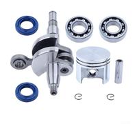 Cigüeñal para motosierra MS170 017 con 37 mm para orificio de pistón y diámetro de pasador de 8 mm que garantiza una holgura adecuada del cárter y alineación del eje