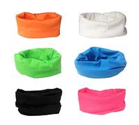 CigyYogy Multifuncional Sin Fisuras Pasamontañas Badana Facial Protección UV para Ciclismo Senderismo Deportes al Aire Libre para Mujeres Hombres - Pack de 6