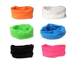 CigyYogy Multifuncional Sin Fisuras Pasamontañas Badana Facial Protección UV para Ciclismo Senderismo Deportes al Aire Libre para Mujeres Hombres - Pack de 6