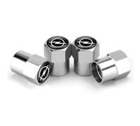 CIHAQQ Metálicos Tapa de Válvula para Opel Insignia, 4 Piezas Tapones Rueda Coche Antirrobo Tapones Válvula Aluminio Neumáticos para Coche Moto Bicicleta,Silver