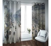 CIHCO Camille Pissarro Artwork Blackout Curtains Winter Street View Thermal Insulating Window Curtain Panels for Bedroom/Living Room 2 Panels 2xW160xL245cm
