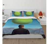 CIHCOHOME Funda nórdica Estilo René Magritte La Funda nórdica Guernica de Postal Surrealismo Funda nórdica Amarilla Suave y Transpirable Set para Toda la Temporada 200x200cm