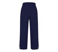 Cihdmfb Pantalones de lino para mujer, pantalones ligeros de verano, informales, cintura alta, algodón, correa, pantalones cargo, tallas grandes, pantalones capri, pantalones de playa, cómodos