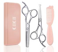 CIICII Tijeras Peluqueria para Niños, Tijeras de Peluquería de Punta Redonda de Seguridad (Tijeras para Cortar el Cabello) para Bebés Niños Pequeños, Kit de Corte de Pelo de Peluquería para el Hogar