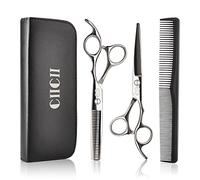 CIICII Tijeras Peluqueria Profesional, 6,7 Pulgadas Tijeras Barbero de Cortar/Tijeras Entresacar Peluqueria/Tijera Cortar Pelo Tijera para el Cabello para Peluquero y Salón de Corte (Plateado)