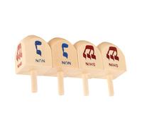 Ciieeo 1 Juego Dreidels De Madera para Hanukkah Juguetes Educativos De Fidget con Letras Hebreas Diseño Ergonómico para Judío Desarrollo De Habilidades 4 Piezas