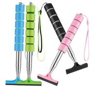 Ciieeo 1 Juego Limpiador De Espejos Retrovisores Retráctil De Mini Raspadores De Agua Para Coches Para Ventanas Y Parabrisas Mango Y Portátil 4 Piezas