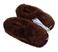 Ciieeo 1 Par Zapatillas De Calefacción Pantuflas Calientes Marrones Zapatilla De Calefacción Eléctrica Calentadores De Pies De Felpa Pie Eléctrico Calentador De Pies Electrotérmica Perder