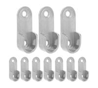 Ciieeo 10 Pares de Soportes para Varilla de Armario de Aleación de Zinc con Tornillos, Diseño Moderno y Acabado No Abrasivo para Maximizar Espacio en Closets Compactos