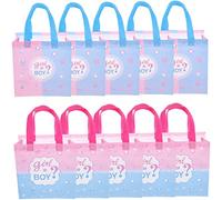 Ciieeo 10 Piezas Bolsa de alfabeto inglés bolsas de regalo para fiestas suministros para fiestas de revelación de género regalos decoración bolsas de fiesta de revelación de género chico
