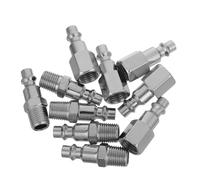 Ciieeo 10 Piezas Conectores Rápidos Npt Macho y Hembra para Manguera de Aire Acopladores Neumáticos de Hierro Cromado con Sellado Compatibles con Compresores y Herramientas Pneumáticas