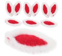 Ciieeo 10 Piezas Orejas de Conejo para Joyería Diy Accesorios de Pelo de Felpa Roja Materiales para Horquillas y Diademas Infantiles Decoraciones Manualidades