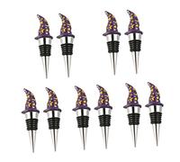 Ciieeo 10 piezas Tapones de Vino Reutilizables de Unidades Tapones Herméticos Resistentes para Botellas Sellado para Preservar Diseño Halloween Original