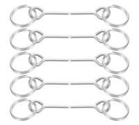 Ciieeo 10 Unidades Pasador de Conexión Portátil para Tienda de Campaña de Hierro Galvanizado Color Plata Diseño Fácil de Instalar Adecuado para Camping y Senderismo