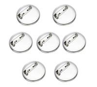 Ciieeo 100 Broches Redondos de Aleación de 25 CM Color Níquel Accesorios para Broches DIY Discos para Manualidades Base para Cierres de Joyería Pack de 100 Unidades para Decoración