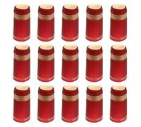 Ciieeo 100 Cápsulas Termorretráctiles Rojas de Pvc para Botellas de Vino de Boca Recta, Sellado Profesional y Acabado Elegante, Ideales para Oficina y Tienda de Vinos
