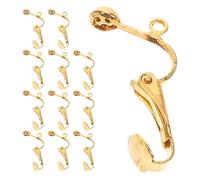 Ciieeo 100 Piezas Convertidor de Pendientes de Clip de Latón Dorado con Diseño de Resorte para Fabricación de Pendientes DIY y Accesorios Versátiles para Joyería