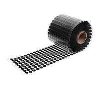 Ciieeo 1000 Unidades Cinta Adhesiva Doble Cara Gancho y Bucle Redonda 15 Mm Transparente y Negra para Fijar Alfombras Antideslizante Uso Doméstico y Oficina