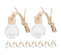 Ciieeo 10piezas Botellas Difusoras Vacías De Vidrio Para Coche Colgantes Ambientador De Aceite Esencial Decorativo