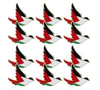 Ciieeo 12 Pines de Solapa Bandera Palestina Esmaltada, Broches Simbólicos, Accesorio Versátil para Camisas, Mochilas o Eventos de Concienciación