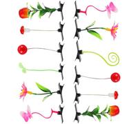 Ciieeo 12 Pinzas Cabello Forma de Planta Simulada, Horquillas Decorativas Creativas, Clips para Brotes en Colores Mixtos, Accesorio Ligero para Peinados Casuales y Varios estilos