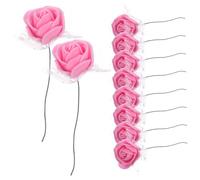 Ciieeo 144piezas Mini Rosas Artificiales Decorativas para Manualidades Flores Falsas De Espuma para DIY para Bodas Y Decoración De Eventos