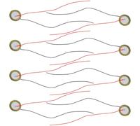 Ciieeo 15 Discos Piezoeléctricos para Guitarra Acústica y Disparador de Batería Transductor Piezoeléctrico de 35 MM de Latón Cable de 25 CM Pastilla Acústica para Instrumentos de