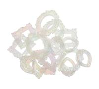 Ciieeo 15 Piezas Mini Marcos de Fotos Barrocos de Resina Dorada, Tamaño Pequeño Ovalado, Cuadrado Forma de Corazón, para Decoración DIY, Casas de Muñecas y Fundas de Teléfono