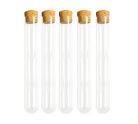 Ciieeo 15 Unidades Tubos de Ensayo de Vidrio y Cepillo 20x150mm con Tapones de Corcho Bien Sellados Prueba de Fugas para Almacenamiento de Líquidos y Experimentos