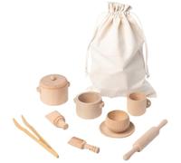 Ciieeo 1juego Té Infantil De Madera Para Niñas Set De Juego De Imaginación De Té Juguete Educativo Para Desarrollo Cognitivo y Habilidades Sociales