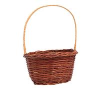 Ciieeo 1pieza Cesta Mini Tejida Para Actividades De Pascua Accesorio De Escritorio y Decoración Del Color Marrón Manualidades