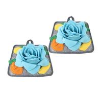 Ciieeo 2 Alfombrillas Olfativas para Conejos y Cobayas de Polar Fleece, Tapete para Buscar Comida Que Previene Atragantamientos y Ayuda al Ejercicio