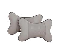 Ciieeo 2 Almohadas Protectoras Cervicales para Coche, Diseño en Forma de Hueso, Color Gris, Tamaño Estándar para Reposacabezas, Uso Cómodo para Viaje y Conducción, Soporte Ergonómico